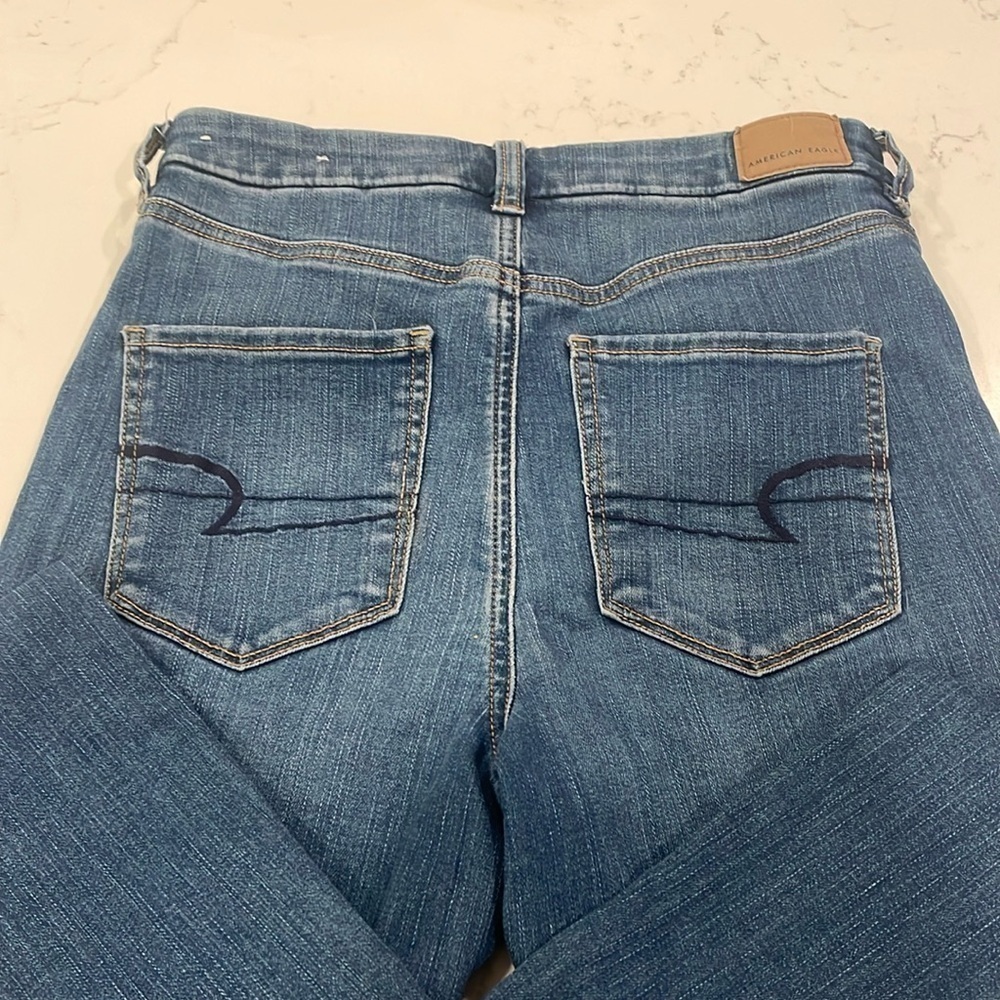 American Eagle Curvy High Rise Jeggings Denim Jeans Size 6 - Picture 4 of 11